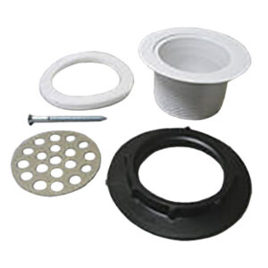 Fitting - Shower Strainer w/Grid - 1-1/2" - White