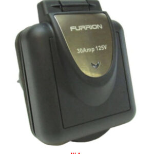 Recept - Inlet - Marine - 30A - 125V - w/LED - Furrion - BLack - F30ITS-BS-OEM