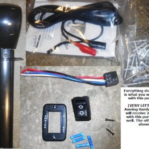 Awning - Travel'r Arms Hardware-Steep Pitch-Black-ONE SET