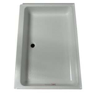 Shower - Pan - 26" x 38" - Center Drain - 10" Skirt - w/Access Cutout - White