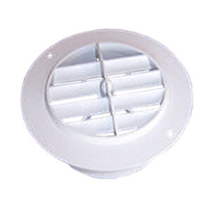 Grill - Vent Cover - 4" - Rotaire - Round - 4 Louver - White