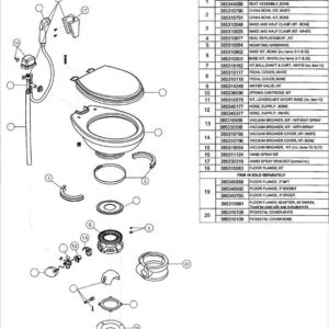 Toilet - Traveler 111 - Low Profile - Porcelain - Bone - 12/Pk