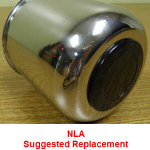 Tire - Center Cap - 3.75" - Stainless Steel - w/Black Plug