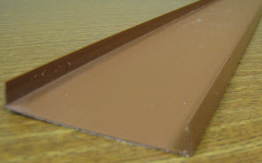 Trim - U Channel - 2 7/8" x 8' - Heart Cherry