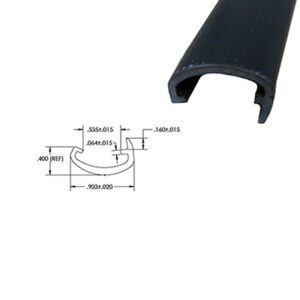 Trim - Screw Cover - Flexible - w/Leg - Black - 200'/Bx