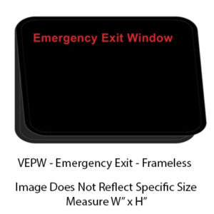 Window - 36" x 22" - VEPW - Gray 20 - Temp - Insulated - Black - Frameless - F300-43433