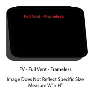 Window - 24" x 22" - FV - Grey 20 - Temp - Black - w/Screen - Frameless - F300-43171