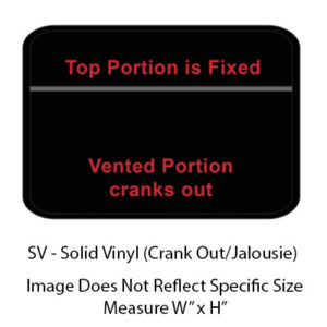 Window - 24" x 35" - SV - Grey 20 - Temp - Black - w/Screen - Frameless - F300-43398