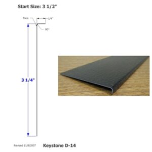 Skirt - Metal - 030 - 3 1/2" x 34" - D-14 - Black TP SE