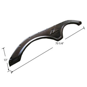 Fender - Skirt - Small - 70 1/4" x 12 7/8" - Cougar - w/Mountain Scene - Black