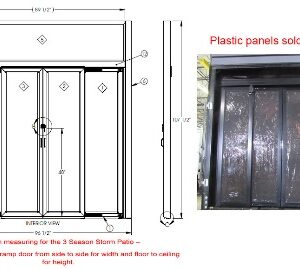 Patio - Door - Wall System - 96 1/2"W x 107 1/2"H - 3 Season Storm - 23 1/4" Header