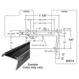 Trim - Insert Roof Edge - 8' - Black