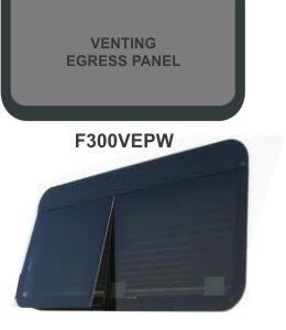 Window - 36" x 29" - VEPW - Grey 20 - Temp - Black - w/screen - Frameless - #3000