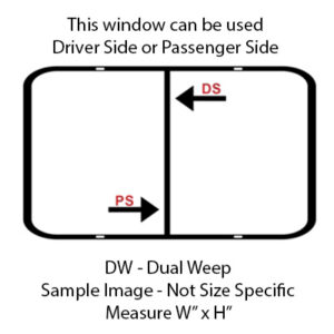 Window - 30" x 20" - DW - Grey 20 - Temp - Black Frame - 8800-44085