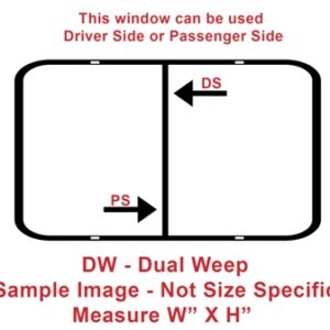 Window - 48" x 29" - DW - Grey 55 - Temp - Black - #8500