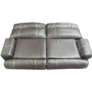 Sofa - Jacknife - Espresso III/Sandlewood/Titanium - 60" - Baltimore Seal - w/Tan Topstitch