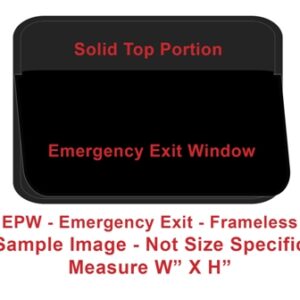 Window - 36" x 48" - EPW - Grey 20 - Temp - Insulated - Black - w/Screen - Frameless - #3000