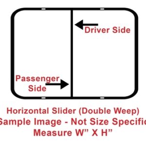 Window - 48" x 35" - Horizontal Slider - Dark Glass - Temp - Black Frame - 1 7/8" Ring