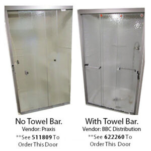 Shower - Door - 37"-40" x 65" - Triple Sliding - Aquatex Glass - Platinum 1 - 10/Pk