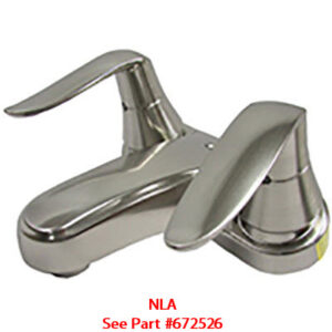 Faucet - Lavatory - 4" - Leaf Handles - Plastic - Satin Nickel - F-PL700LH-SN
