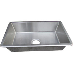 Sink - 25" x 15" x 7" - 20 Ga. - Square Sink - R10 Corners - Single Bowl - Stainless Steel