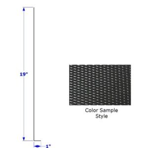 Skirt - Metal - 030 - 20" x 144" - D-113 - Black - TP - DE - w/Film