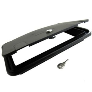 Access - Door - Dual Utility - 7 3/4" x 12 1/2" x 1" - Pwr Cord Reel - Key Lock - Black