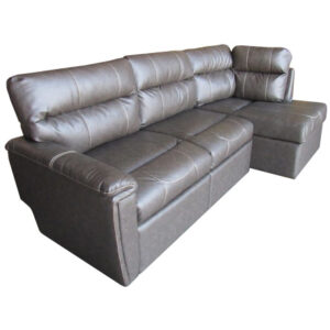 Sofa - L Shaped - Twig - 93" - w/RSF Chaise - 50" Deep - Danmaer Chestnut - w/T700 Tan Top Stitch