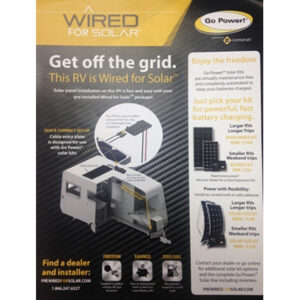 Label - Solar Prep - Go Power - Wired For Solar - Brochure