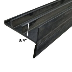 Seal - Co-Extruded - Black TPO/TPV - 3/4" Bottom Pan Seal - 168"