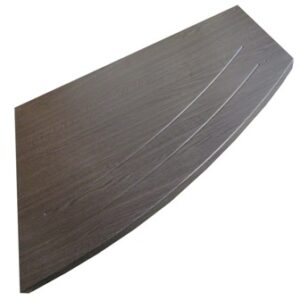 MDF - Step - Tread - 1 1/4" x 21 1/4" x 30 1/4" - Pressed - C2 - Round Over - w/Buildup - Obsidian Oak