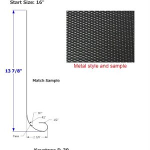 Skirt - Metal - 030 - 16" x 142" - 2" Rad - H D-39 - Black - TP - DE