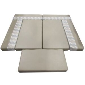 Cushion - Dinette - V-Shaped - Biscotti - 3/Tone - w/Sew Line in Backs - Stentor Linen/Driftwood/Stentor Linen/Bisque