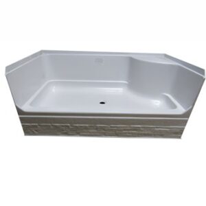 Shower - Pan - 50" - w/9" Skirt - No Hole - White ABS HC