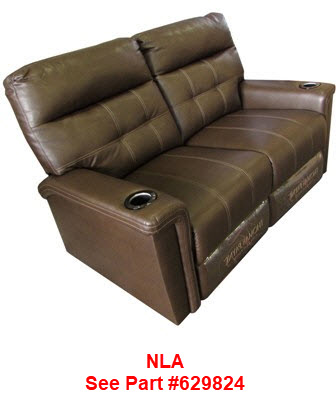 Sofa - Theater Seat - 59" - w/Heat, Lights & Message - Urban Loft/Forest Floor - Sherman Wolf - T270 Tan - Import