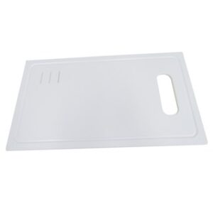 Cover - Sink - 13 3/8" x 23 3/8" - w/Scrap Cutout - White - HDPE - 70/Skid