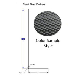 Skirt - Metal - 030 - 24" x 96" - w/Break - Black - DE