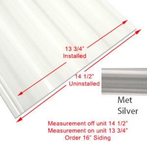 Siding - 024 - 16" x 146 3/4" - 1MDM SL - Met. Silver
