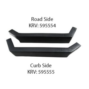 Trim - Bottom Angled Piece - Curb Side - Haarcell - Black ABS