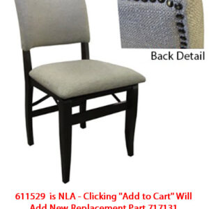 Chair - Dinette - Folding - King - Spring Seat - C2 - No Storage - w/Stretchers -  Minster Rub - Zeus Gray