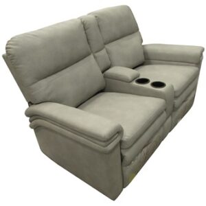 Sofa - Theater Seating - Storm - 62 1/2" - w/Console - Bynum Storm - w/T270 Silver - Import - w/Coat