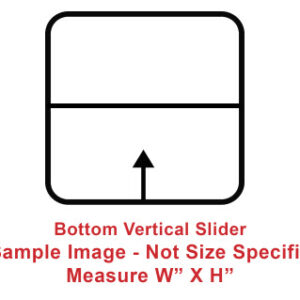 Window - 18" x 48" - Vertical Slider - Dark Glass - Temp - Black Frame - 2" Ring