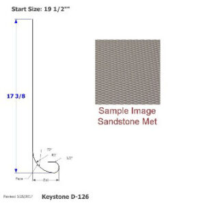 Skirt - Metal - 030 - 19 1/2" x 158 1/4" - 2" Rad - H D-126 - Sandstone Met - DE