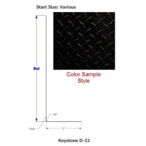 Skirt - Metal - 024 - 25 1/4" x 96" - D-22 - Black - TE - w/Film