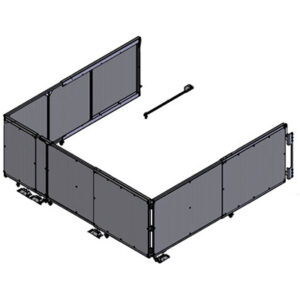 Garage - Ramp Door - Patio Railing Kit - 118 7/8" - 107W x 84" - 60H - GEN III - RO - Center Entry