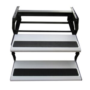 Step - Double - 24" - 7" Drop - Alum - E-Coated Black - 924-7 ALUM KEY