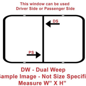 Window - 48" x 12" - DW - Clear - Temp - Black Frame - #8800 Series