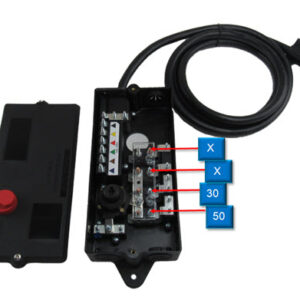 Box - 12v Power Distribution - TT - w/8' 7-Way Cord, 2 Breakers (50/30/X/X) & Battery Disconnect