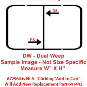 Window - 48" x 12" - DW - Grey 20 - Temp - Black - #8500