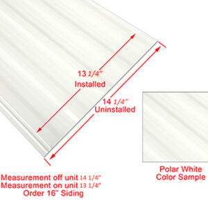 Siding - 024 - 16" x 458" - 1MTU SLK - Polar White Trazcor